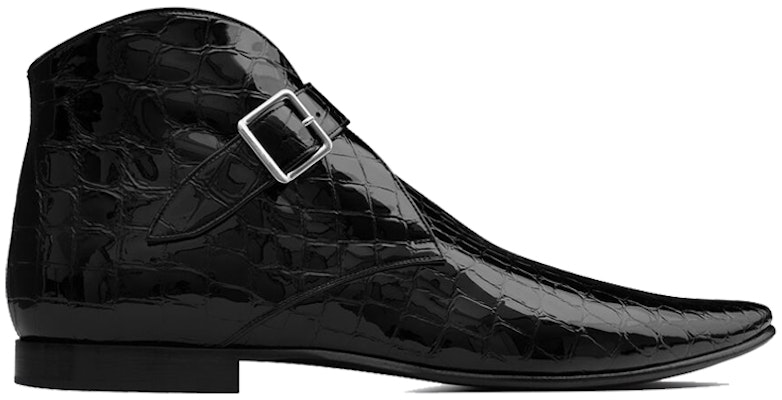 Saint Laurent Dixon 'Black Croc-Embossed Patent' 66760310N001000 Order Saint Laurent Dixon 'Black Croc-Embossed Patent' 66760310N001000