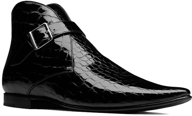 Saint Laurent Dixon 'Black Croc-Embossed Patent' 66760310N001000 Lookbook Saint Laurent Dixon 'Black Croc-Embossed Patent' 66760310N001000