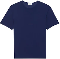 Order SAINT LAURENT 男士刺繡藍色圓領T恤。 749102Y37IL4573