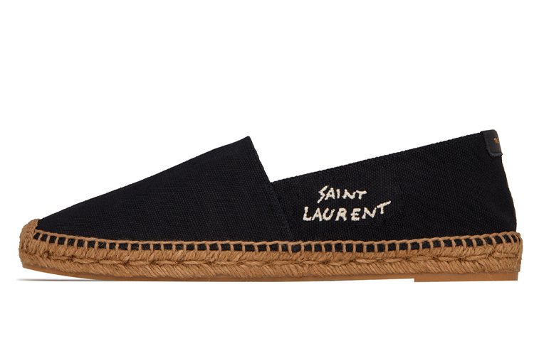 Saint Laurent Embroidered Espadrille 'Black' 605951-1P210-1000