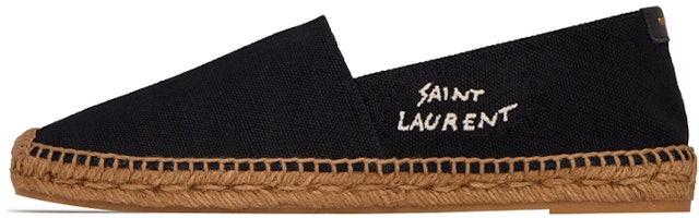 Saint Laurent Embroidered Espadrille 'Black' 605951-1P210-1000 Saint Laurent Embroidered Espadrille 'Black' 605951-1P210-1000