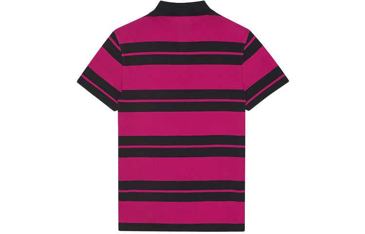 Lookbook SAINT LAURENT Polo Rajut Bergaris Logo Bordir Ungu 662016Y36GR5610