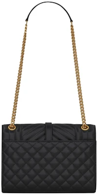 聖羅蘭中號信封包 斜紋縫製皮革黑色 Order 聖羅蘭中號信封包 斜紋縫製皮革黑色