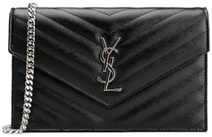 Saint Laurent Envelope Chain Wallet Black Saint Laurent Envelope Chain Wallet Black