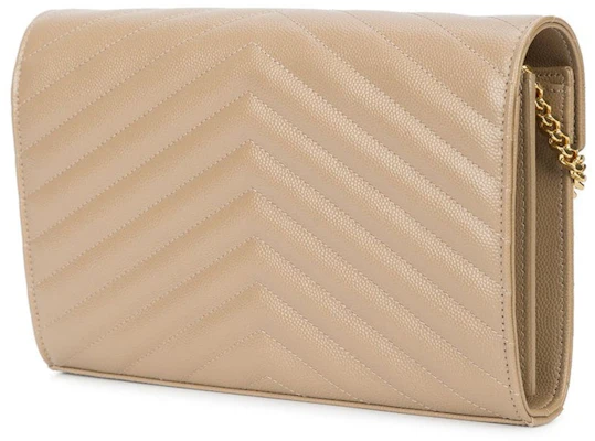Saint Laurent Envelope Chain Wallet Grain De Poudre Gold-tone Powder Order Saint Laurent Envelope Chain Wallet Grain De Poudre Gold-tone Powder