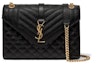 Buy Saint Laurent Envelope Medium Bag Grain de Poudre Black