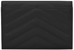 Order Saint Laurent Envelope Wallet Matelasse Grain de Poudre Small Black