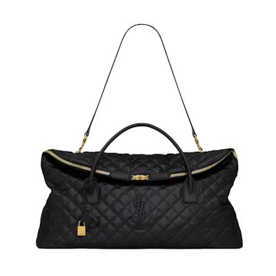 Saint Laurent ES Giant Travel Bag In Quilted Leather Black