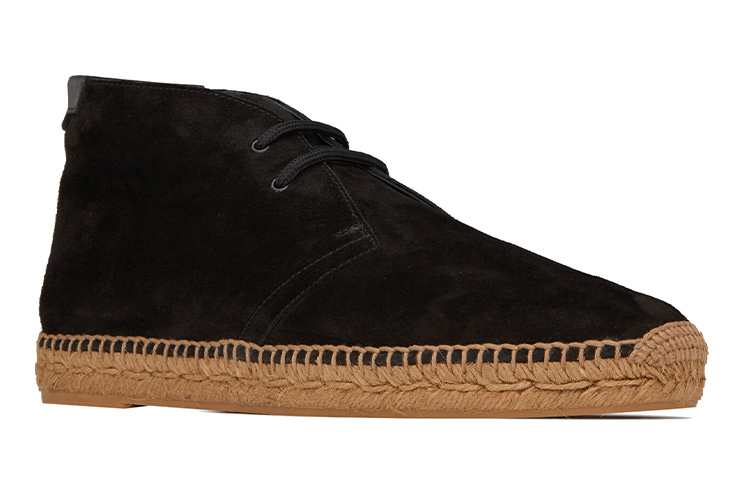Order Saint Laurent Espadrille 'Suede Hitam' 6059221NX101000