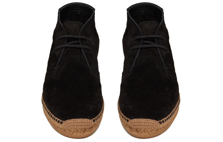 Lookbook サンローラン スエード エスパドリーユ (黒) 6059221NX101000