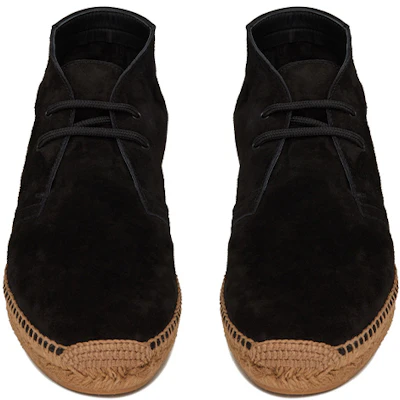 Saint Laurent Espadrille 'Suede Hitam' 6059221NX101000 Lookbook Saint Laurent Espadrille 'Suede Hitam' 6059221NX101000