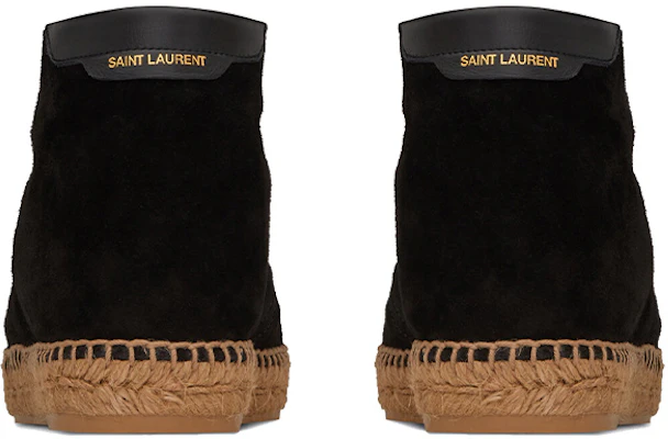 Saint Laurent Espadrille 'Suede Hitam' 6059221NX101000 Shop Saint Laurent Espadrille 'Suede Hitam' 6059221NX101000