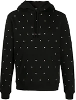 Saint Laurent Eyelet Detail Loose Black Sweatshirt for Men 632418YBQZ21032 Saint Laurent Eyelet Detail Loose Black Sweatshirt for Men 632418YBQZ21032