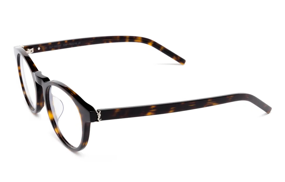 SAINT LAURENT Eyewear Black Oval Acetate Optical Glasses Tortoiseshell Unisex SLM122/F-002 圖 2