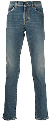 생로랑 페이디드 스트레이트 핏 청바지 남성 블루 601478YN5074270 Buy 생로랑 페이디드 스트레이트 핏 청바지 남성 블루 601478YN5074270