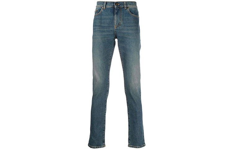 Order 생로랑 페이디드 스트레이트 핏 청바지 남성 블루 601478YN5074270