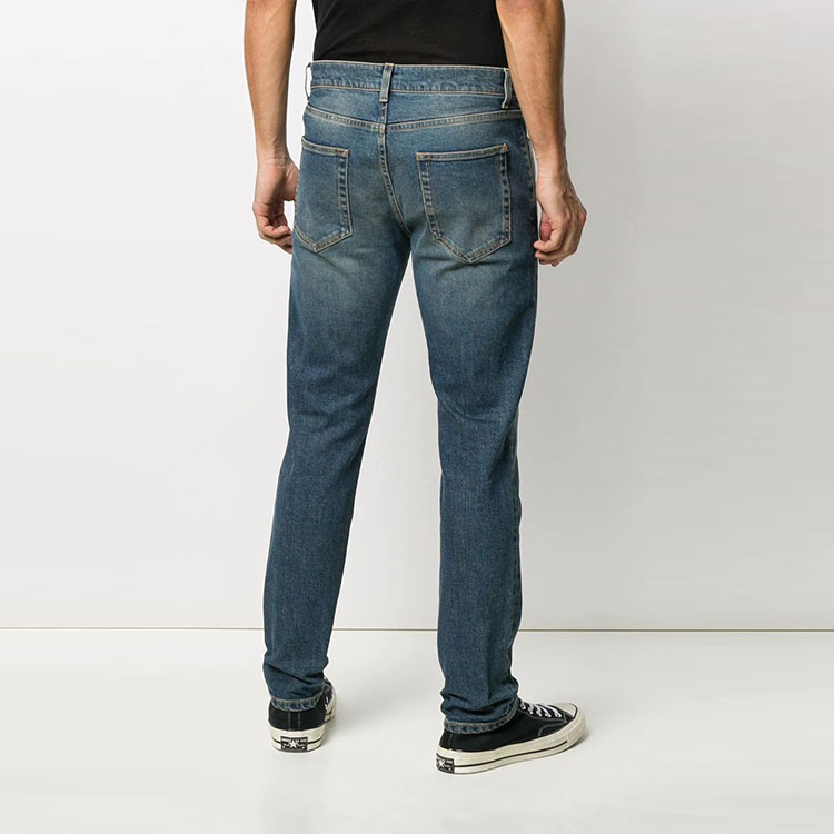 Purchase 생로랑 페이디드 스트레이트 핏 청바지 남성 블루 601478YN5074270