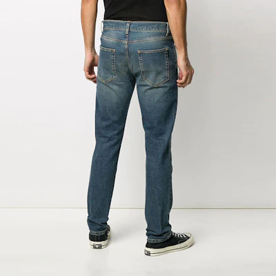 생로랑 페이디드 스트레이트 핏 청바지 남성 블루 601478YN5074270 Purchase 생로랑 페이디드 스트레이트 핏 청바지 남성 블루 601478YN5074270