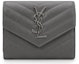 Buy Saint Laurent Flap Wallet Monogram Gray