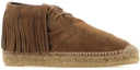 Lookbook Saint Laurent Fringe Lace-Up Ankle Boots 'Brown Suede' 6309261NX002330