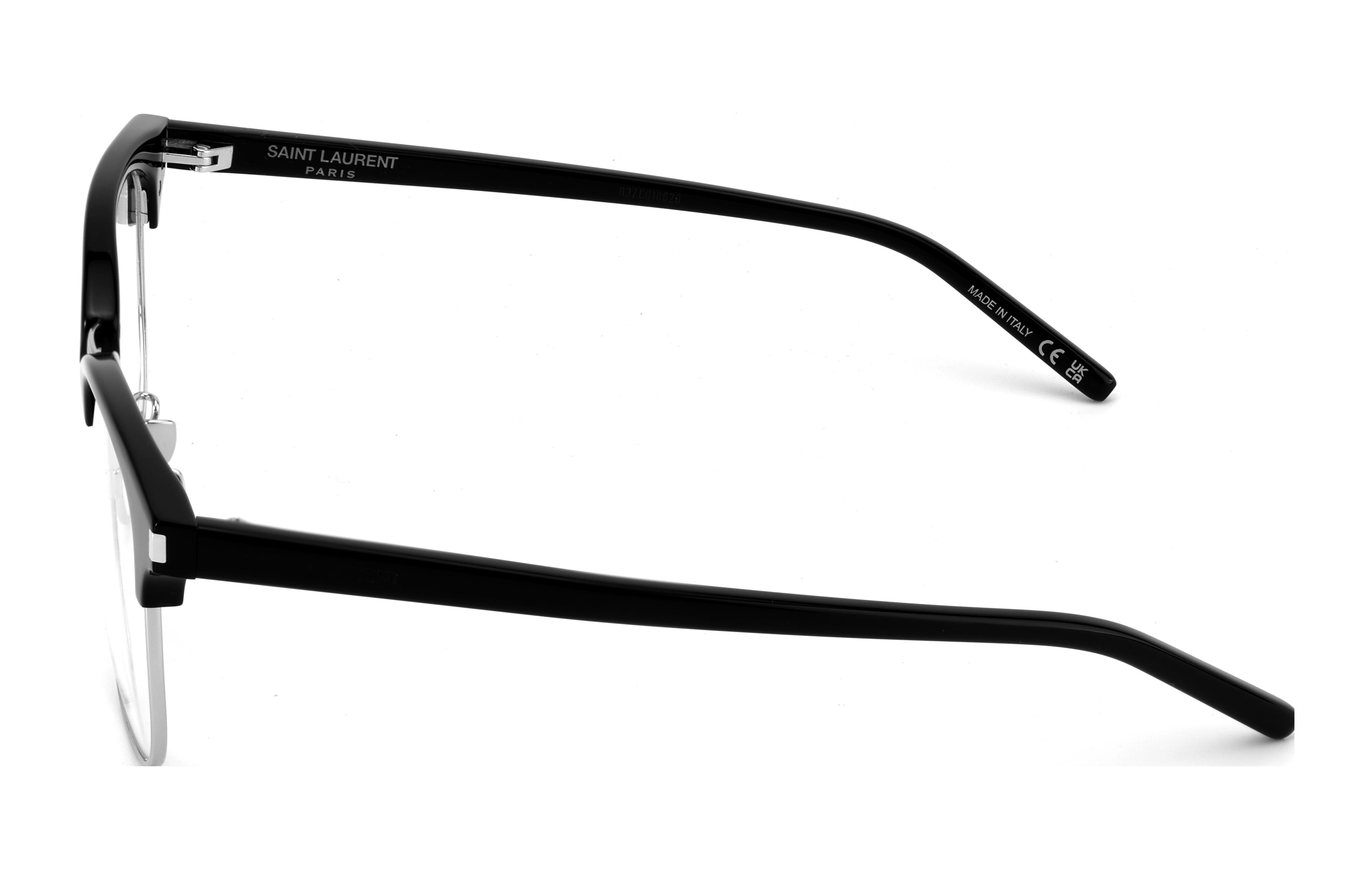 Saint Laurent Full Rim Irregular Oval Black Optical Glasses Men SL104 F001 圖 4