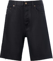 SAINT LAURENT FW21 Black Straight-Leg Mid-Rise Denim Shorts 638547YO5001080 SAINT LAURENT FW21 Black Straight-Leg Mid-Rise Denim Shorts 638547YO5001080