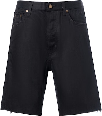 サンローラン FW21 ブラック ストレートレッグ ミッドライズ デニムショーツ 638547YO5001080 Buy サンローラン FW21 ブラック ストレートレッグ ミッドライズ デニムショーツ 638547YO5001080