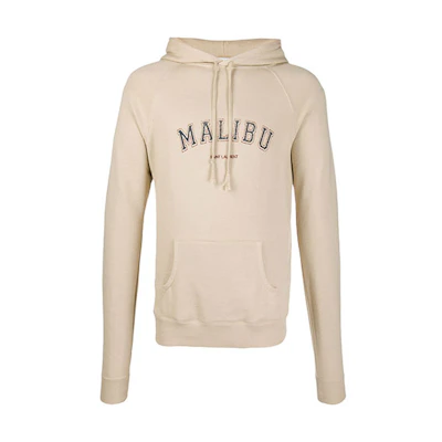 Saint Laurent FW21 Beige Letter Print Hoodie Long Sleeve 603281YBQW29748