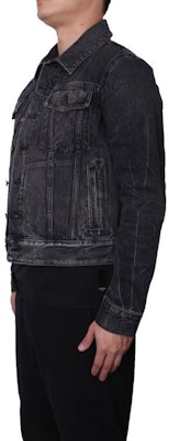 생로랑 FW21 블랙 데님 재킷 칼라 디자인. 505820YD8051098 Sizing 생로랑 FW21 블랙 데님 재킷 칼라 디자인. 505820YD8051098