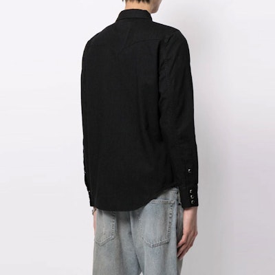 SAINT LAURENT FW21 Black Solid Single-Breasted Casual Long Sleeve Shirt 597059YM8811078 Details for SAINT LAURENT FW21 Black Solid Single-Breasted Casual Long Sleeve Shirt 597059YM8811078