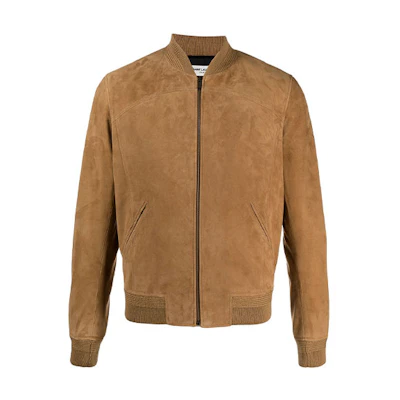 Saint Laurent FW21 Camel Zip-Up Jacket Long Sleeve Outerwear 641998YC2NZ2631