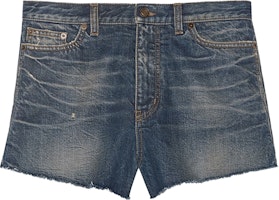 SAINT LAURENT FW21 Distressed Relaxed Shorts Blue Moon Color. 681723YF9704406 SAINT LAURENT FW21 Distressed Relaxed Shorts Blue Moon Color. 681723YF9704406