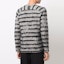 Shop SAINT LAURENT FW21 Gray Striped Wool Knit Pullover Sweater 665838Y75BX1073