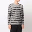 Purchase SAINT LAURENT FW21 Gray Striped Wool Knit Pullover Sweater 665838Y75BX1073