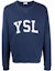 Order SAINT LAURENT FW21 Logo Letter Print Crewneck Sweatshirt Biru. 666979Y36IP4201
