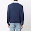Shop SAINT LAURENT FW21 Logo Letter Print Crewneck Sweatshirt Biru. 666979Y36IP4201