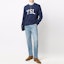 Purchase SAINT LAURENT FW21 Logo Letter Print Crewneck Sweatshirt Biru. 666979Y36IP4201