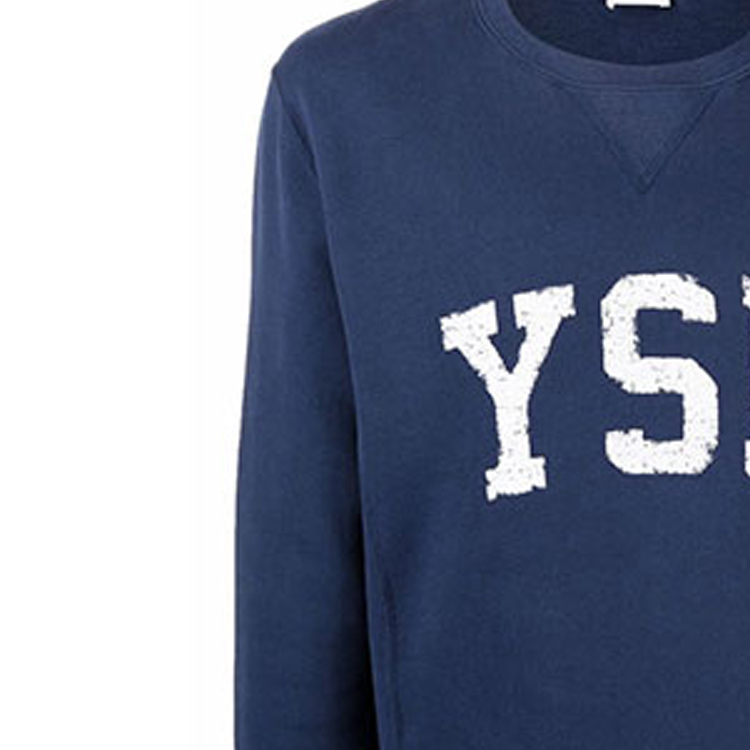 Details for SAINT LAURENT FW21 Logo Letter Print Crewneck Sweatshirt Biru. 666979Y36IP4201