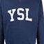 Sizing SAINT LAURENT FW21 Logo Letter Print Crewneck Sweatshirt Biru. 666979Y36IP4201