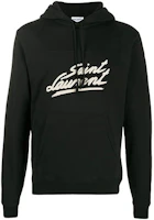 Saint Laurent FW21 Logo Print Hoodie Black Men 631086YBVB21095 Saint Laurent FW21 Logo Print Hoodie Black Men 631086YBVB21095