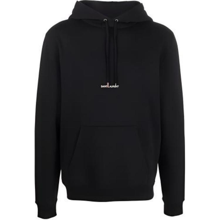 Saint Laurent FW21 Logo Printed Pullover Sweatshirt Men’s Black 677259YB2PG