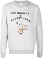 Saint Laurent FW21 Snoopy Cartoon Graphic Pullover Sweatshirt Men Grey 664350Y36HT Saint Laurent FW21 Snoopy Cartoon Graphic Pullover Sweatshirt Men Grey 664350Y36HT