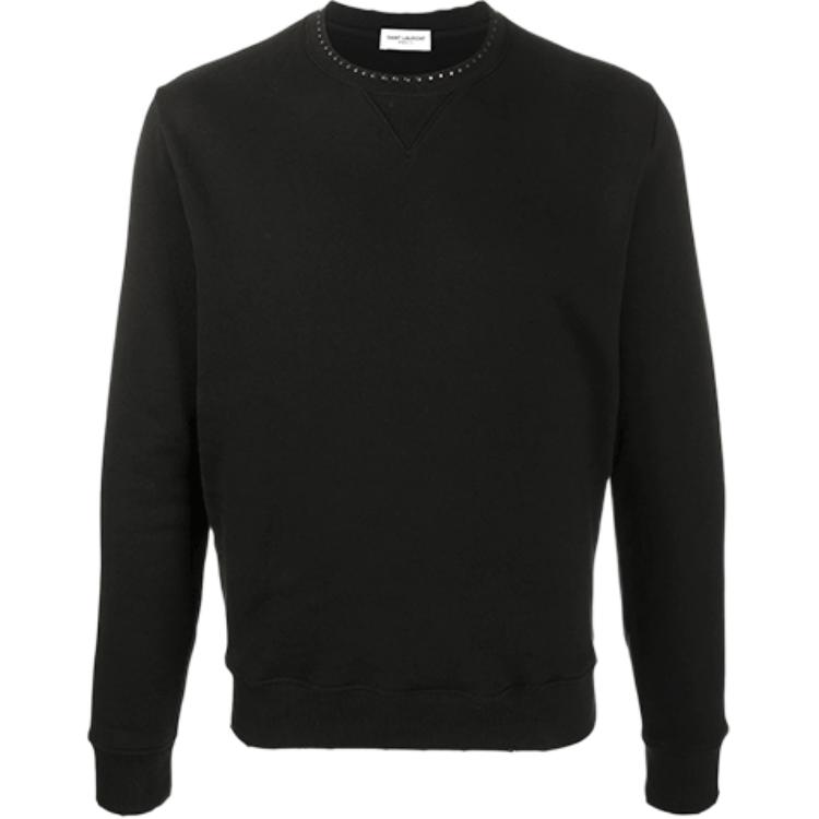 Saint Laurent FW21 Studded Pullover Hoodie Black 631100YBLU21081