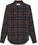 Order SAINT LAURENT FW21 Western Plaid Corduroy Shirt Black 597059Y22MA8560