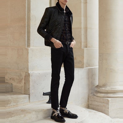 SAINT LAURENT FW21 Western Plaid Corduroy Shirt Black 597059Y22MA8560 Shop SAINT LAURENT FW21 Western Plaid Corduroy Shirt Black 597059Y22MA8560