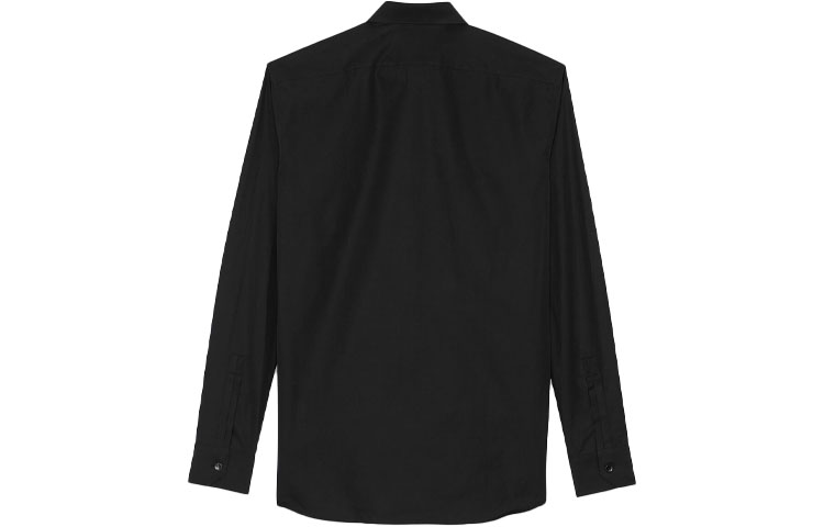 Lookbook SAINT LAURENT FW21 Kemeja Lengan Panjang Pria Yves Katun Poplin Hitam 564269Y217W1000