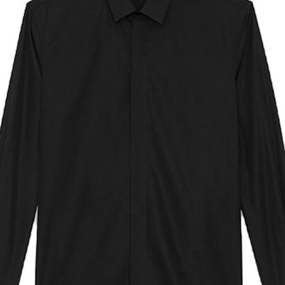 SAINT LAURENT FW21 Yves Cotton Poplin Long Sleeve Shirt Men Black 564269Y217W1000 Cheap SAINT LAURENT FW21 Yves Cotton Poplin Long Sleeve Shirt Men Black 564269Y217W1000