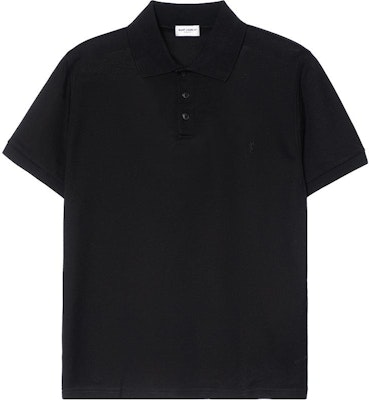 圣罗兰 FW22 黑色纯色短袖 POLO 衫 712300YB2OC1000 Order 圣罗兰 FW22 黑色纯色短袖 POLO 衫 712300YB2OC1000