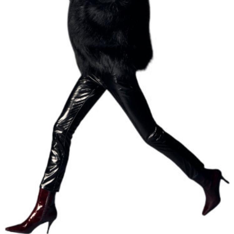 Shop SAINT LAURENT FW22  Black Solid Slim Fit Mid-Rise Casual Pants 601478Y06VA1040