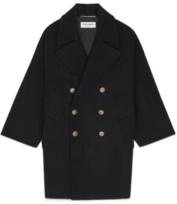 SAINT LAURENT FW22 Double-Breasted Peacoat Black. 701144Y2F621000 Buy SAINT LAURENT FW22 Double-Breasted Peacoat Black. 701144Y2F621000